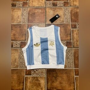 adidas Originals Argentina 50th Anniversary Women's Croptop Jersey Size M